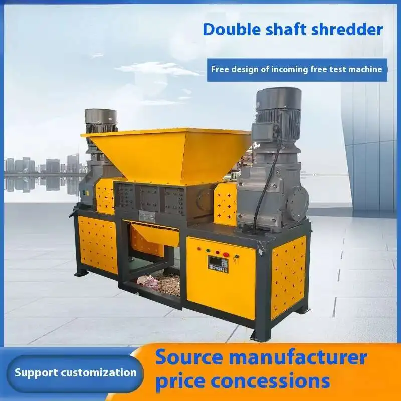 Industrial Solid Waste Medical Shredder Plastic Bucket Paper Iron Sheet Straw Crusher