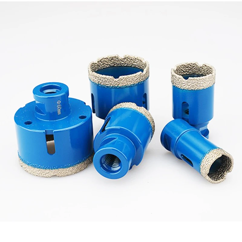 20-60mm Brazed แห้งเจาะ Bits Kit M14 ด้ายเพชรเจาะรูชุดกระเบื้องเซรามิคหินแกรนิตหินอ่อนหินรูเปิดเครื่องมือ