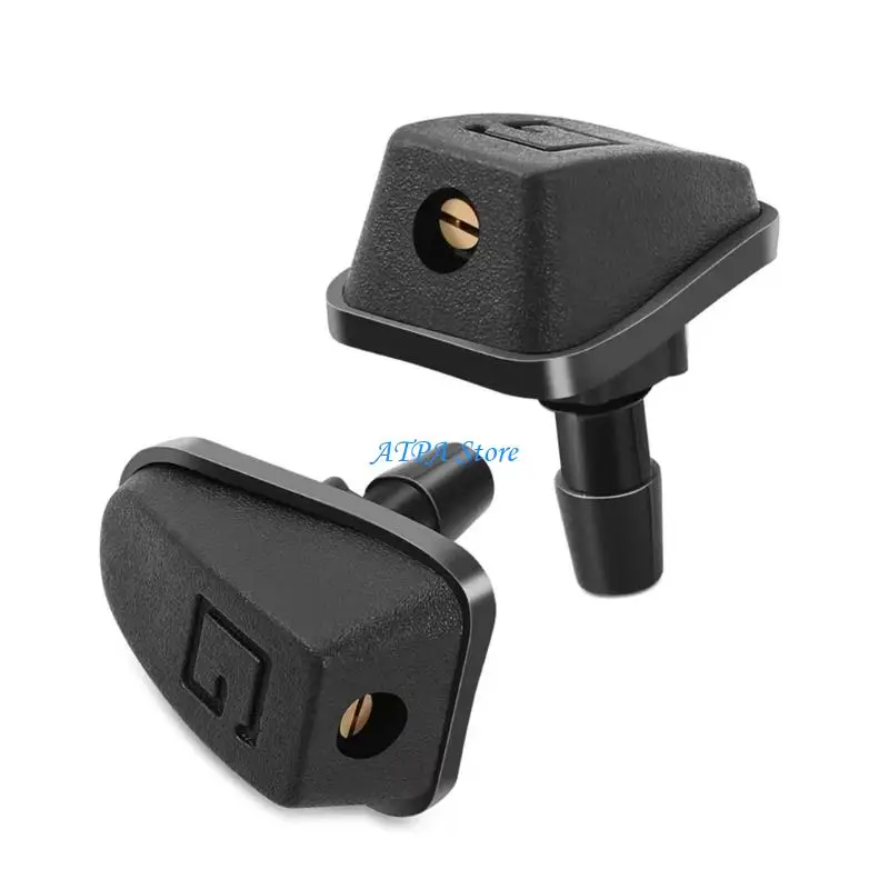 U13C Adjustable  Windshield Washer Nozzles 2 Pieces Universal Car Fit Corrosion Resistant ABS Metal Easy Replacement