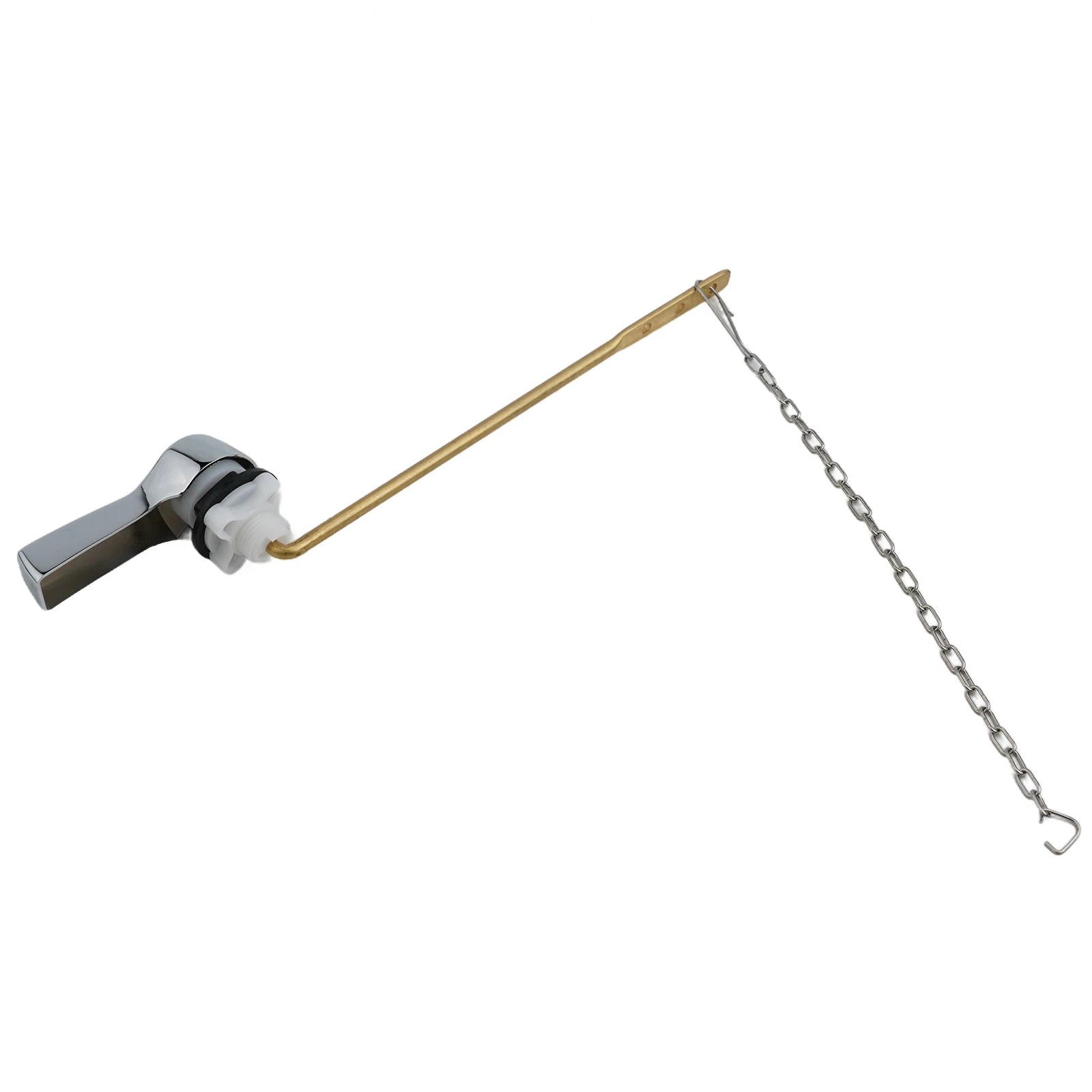 Alignment Flush Handle User Friendly Design Zinc Alloy Chain Tank Trip Lever Glossy Finish Hardness Three Holes