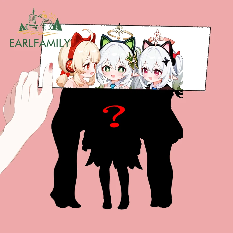 EARLFAMILY Genshin Impact Cat Loli Car Stickersl Windows Cute Toolbox Decal Anime Waterproof Vinyl Occlusion Scratch Decoration