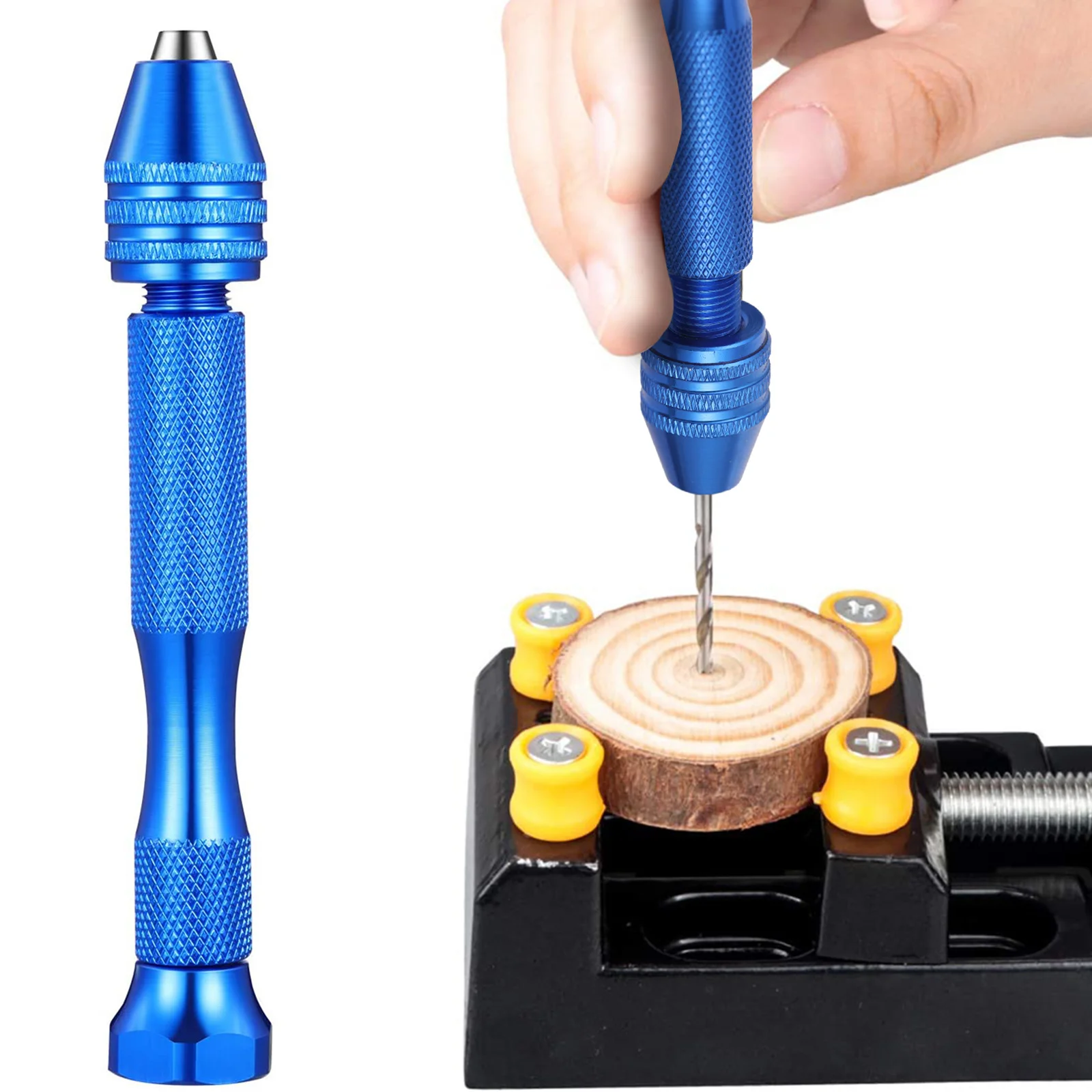 76Pcs Hand Drill Set Mini Rotary Tool Precision Pin Vise for Woodworking Electronic Assembling Manual Work Drilling