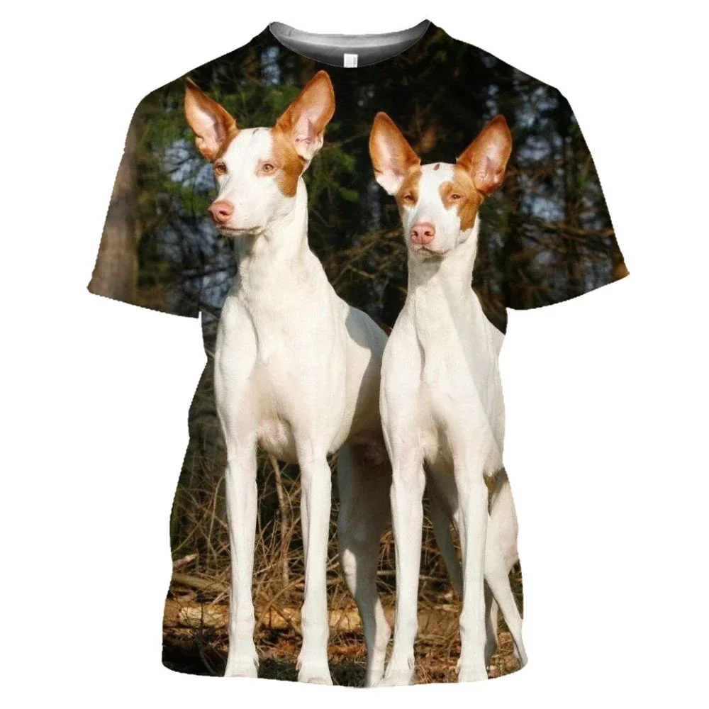 تيشيرت بأكمام قصيرة للرجال والنساء ، كلب مراهق ، سريع الجفاف ، حجم كبير ، صيد ، كلب الصيد ، ثلاثي الأبعاد ، قميص هاراجاو ، صيف