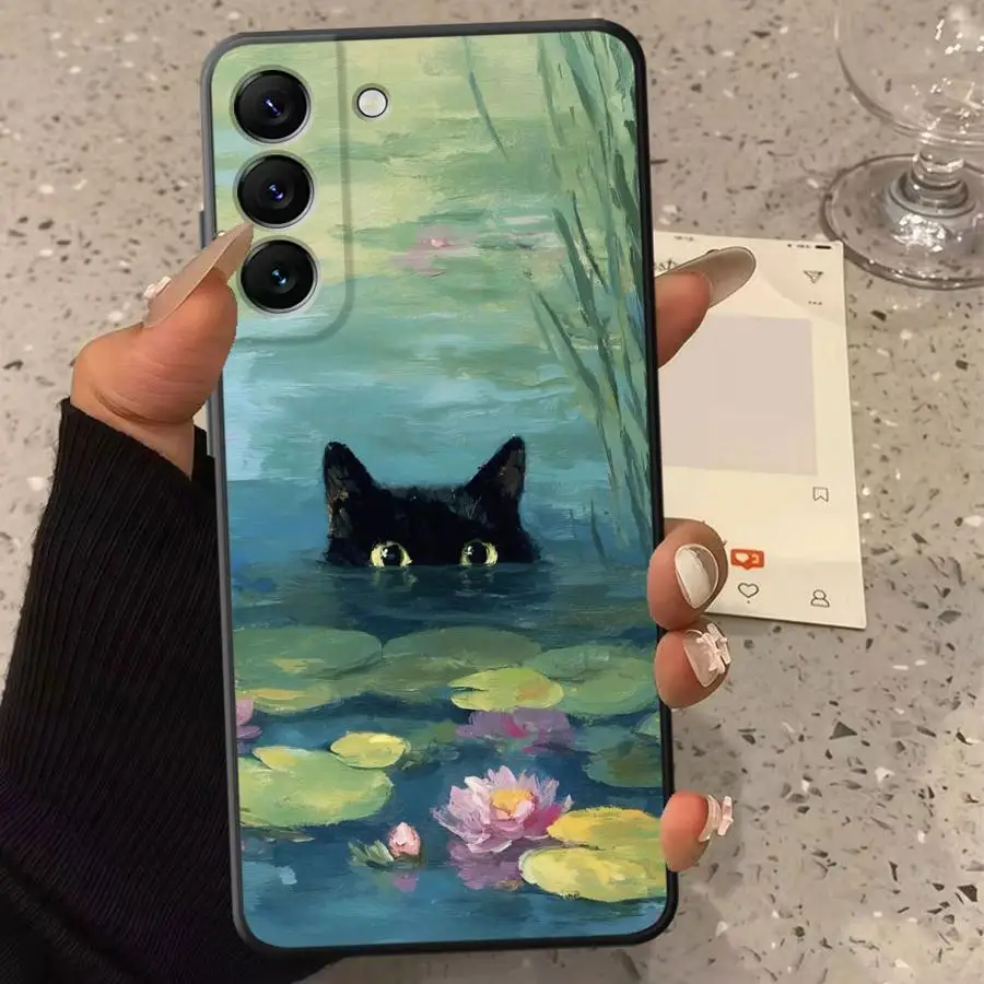 Van Gogh Cat Cool Phone Cover Case for Samsung Galaxy A15 A24 A51 A11 A12 A34 A36 A26 A22 A52 A16 A35 A13 A14