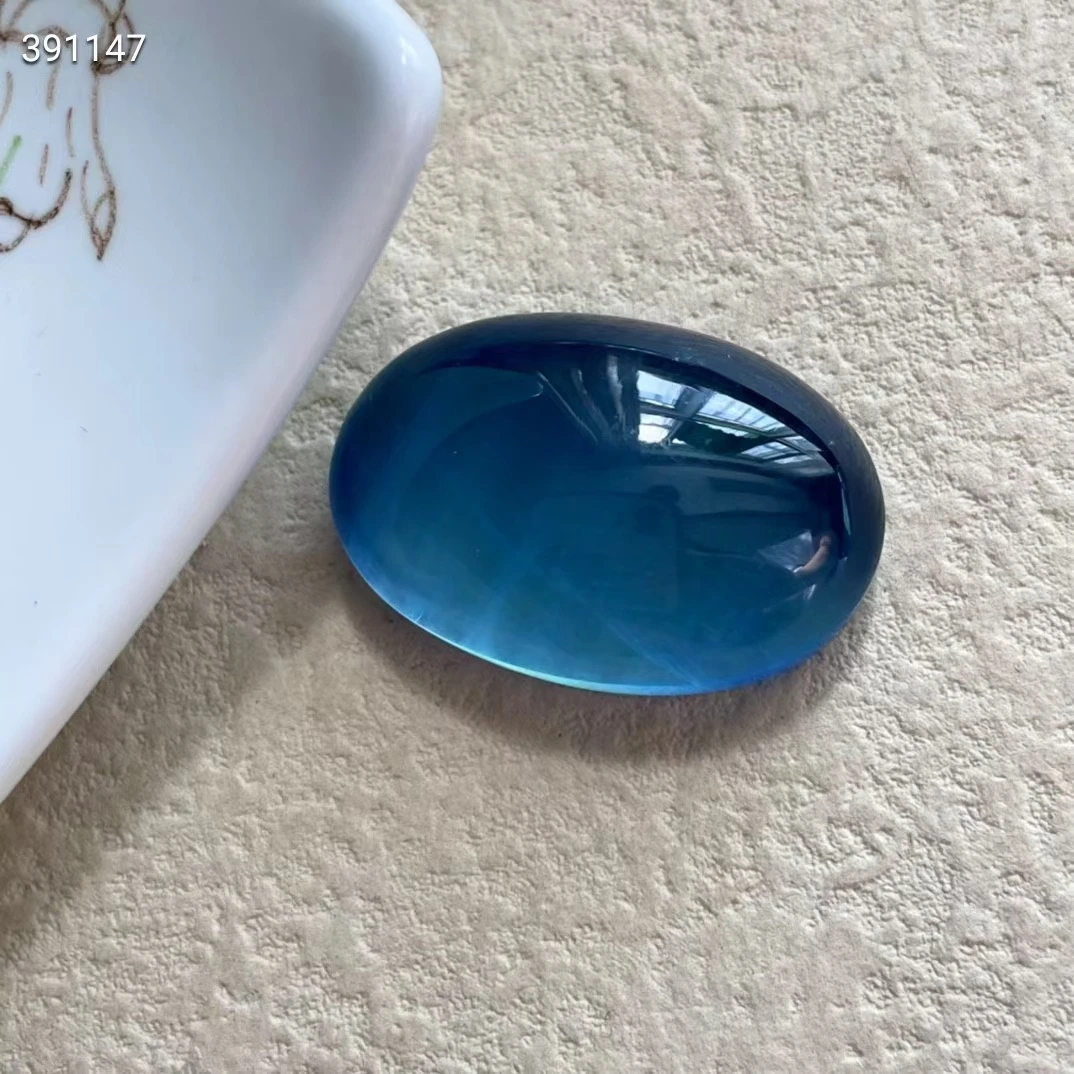 

Natural Blue Aquamarine Quartz Oval Pendant Brazil Women Fashion DIY 30.2mm*20.4mm Dark Blue Aquamarine Deep Blue Necklace AAAAA