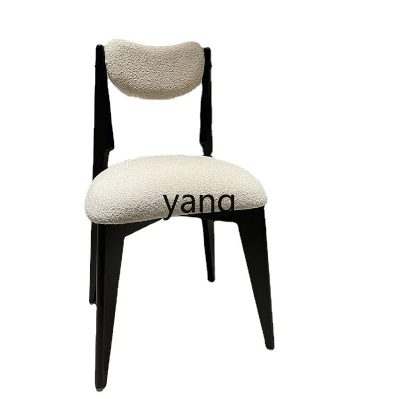 Yjq Retro Style Solid Wood Distressed Dining Chair Home Study Chair B & B   Lambswool Chair