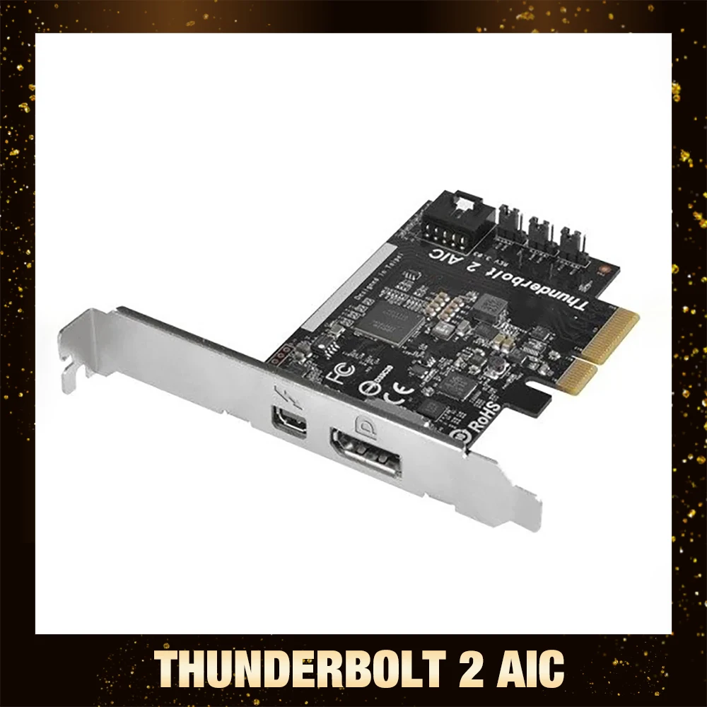 For ASRock Thunderbolt 2 Expansion Card Thunderbolt2 AIC Supports Black Apple Apollo Sound Card Thunderbolt Array