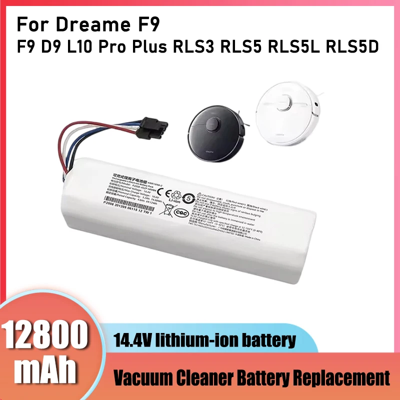 For Dreame F9 D9 L10 Pro Plus S10 S20 X10 Robot Vacuum Cleaner Rechargeable Battery 12800mAh 14.4V, High Quality Battery