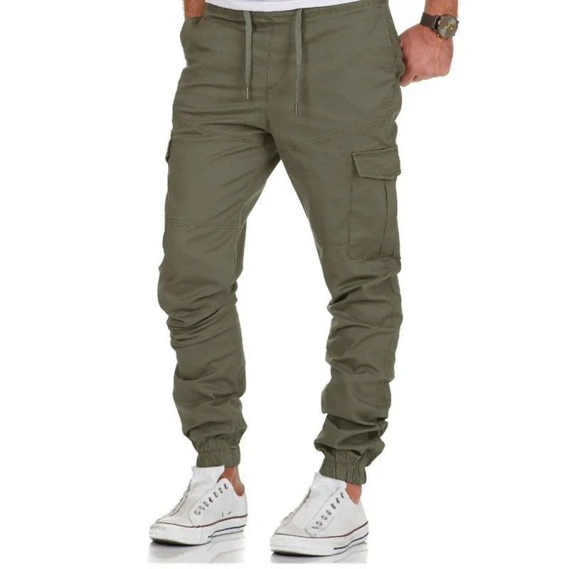 

Men's Casual Trousers Multi-ket Workwear Cotton Blend Sports Sle Mid-Waist Straight Leg Pants Comfortable Fit