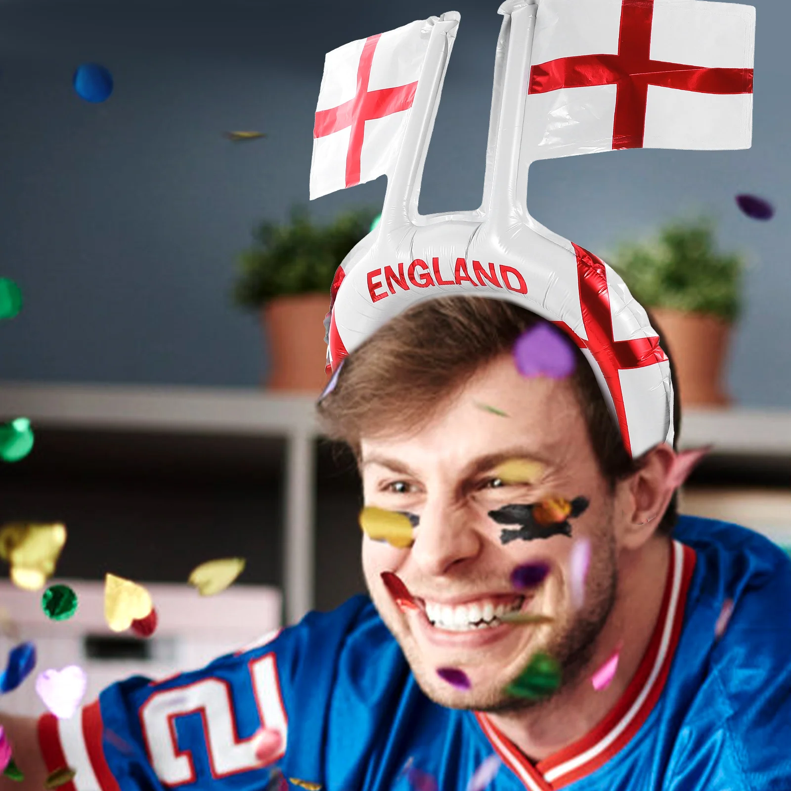 

50 Pcs Flag Headband Soccer Party Headbands with Flags Football Competition Game Themed for Women