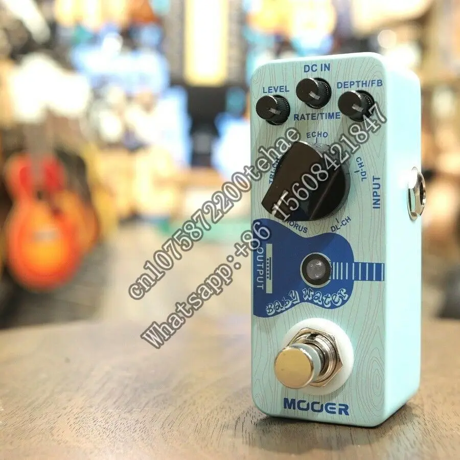 Mooer Guitar Effect Pedal True Bypass 5 Modes Baby Water Delay Amp Chorus Acoustic Guitar Pedalboard Compressor Pedal Effector