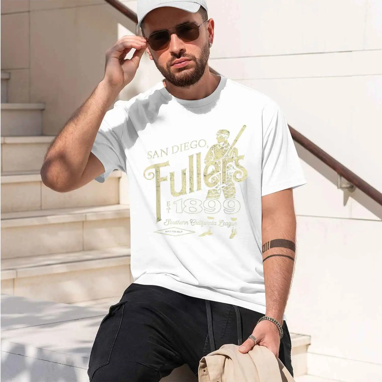 San go Fullers Cfornia Vintage Defunct Baseball T-S Summer Short-Sved Breathable Sweat-Wking Versatile Trendy 2026 New Model Sho