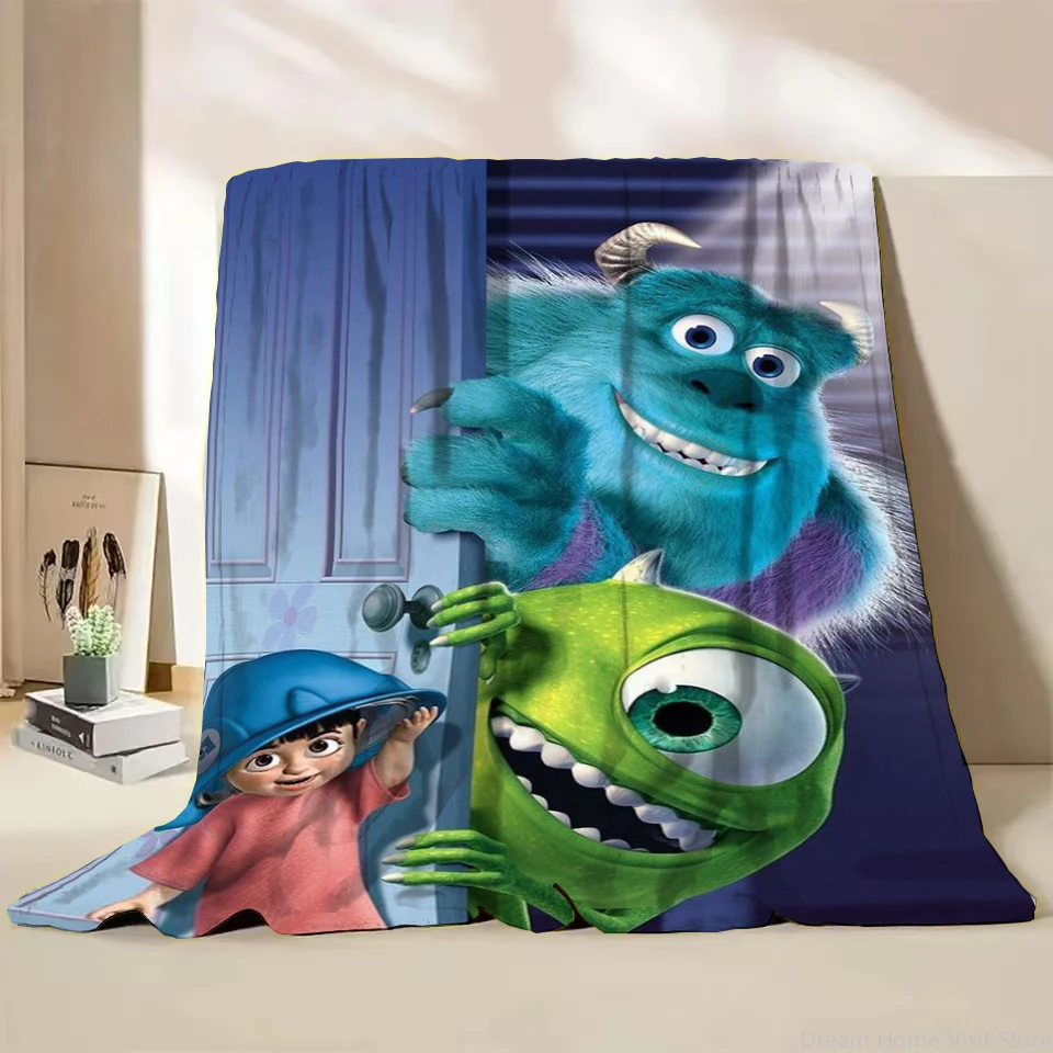 

Disney Monsters Flannel Throw Blanket for Bed Sofa Home Bedroom Office Travel Children's Cover Blanket Kid Winter Warm Soft Gift