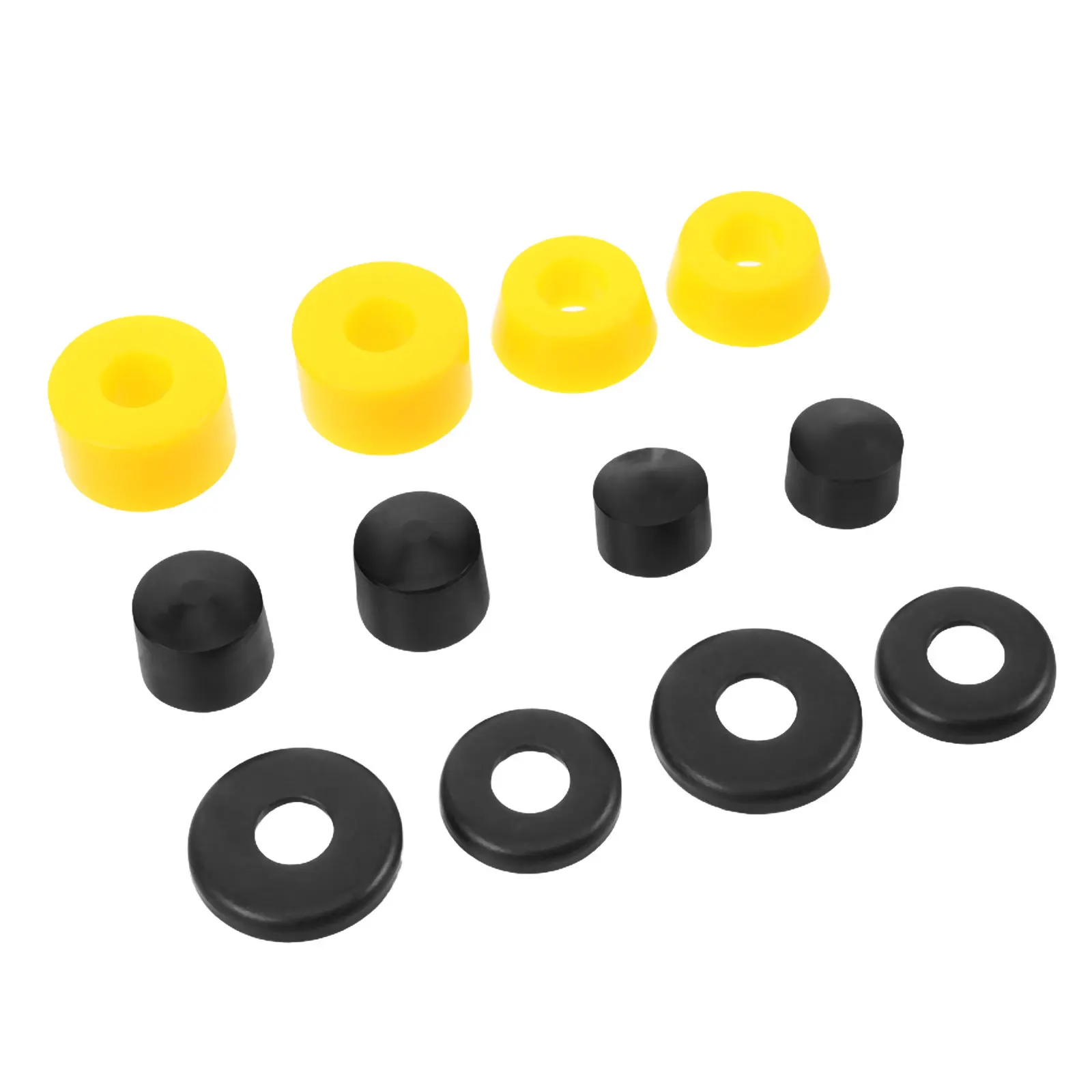 1 Set Pu Skateboard Bushings Yellow Shock Absorbing Damping Gasket Compatible With Longboard Surfskate Trucks - Lightweight