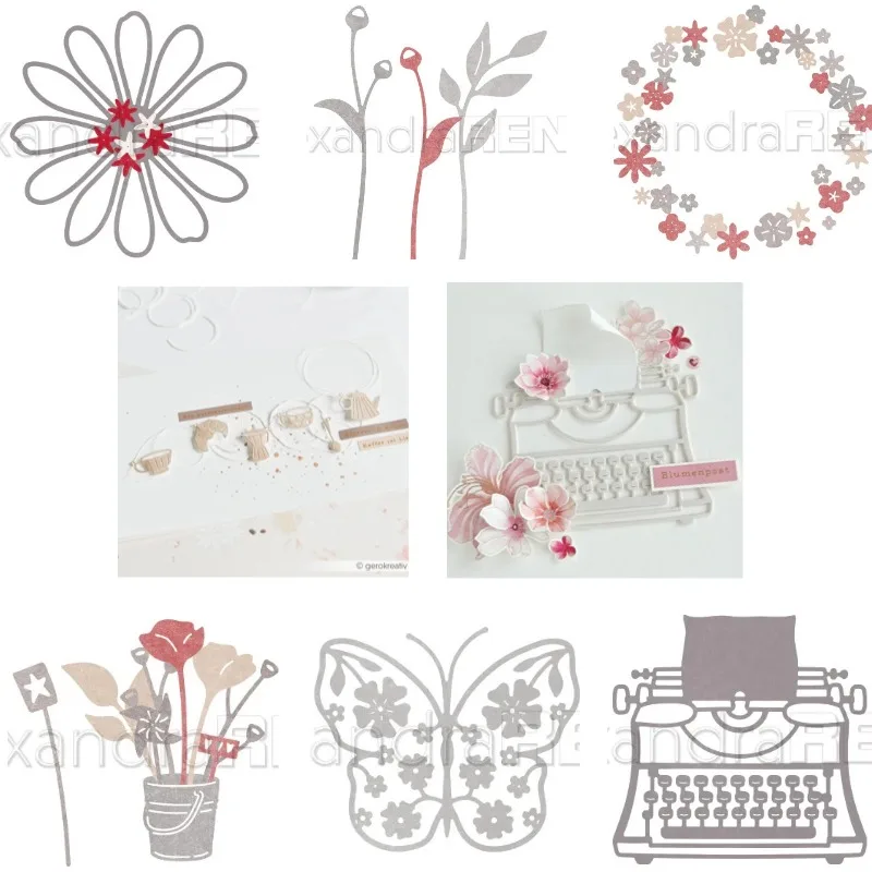 Floral Poetry Scattered Flowers Daisy Metal Cutting Dies for DIY Scrap Booking Crafts Dies Cut Stencils Maker Photo Album 2026