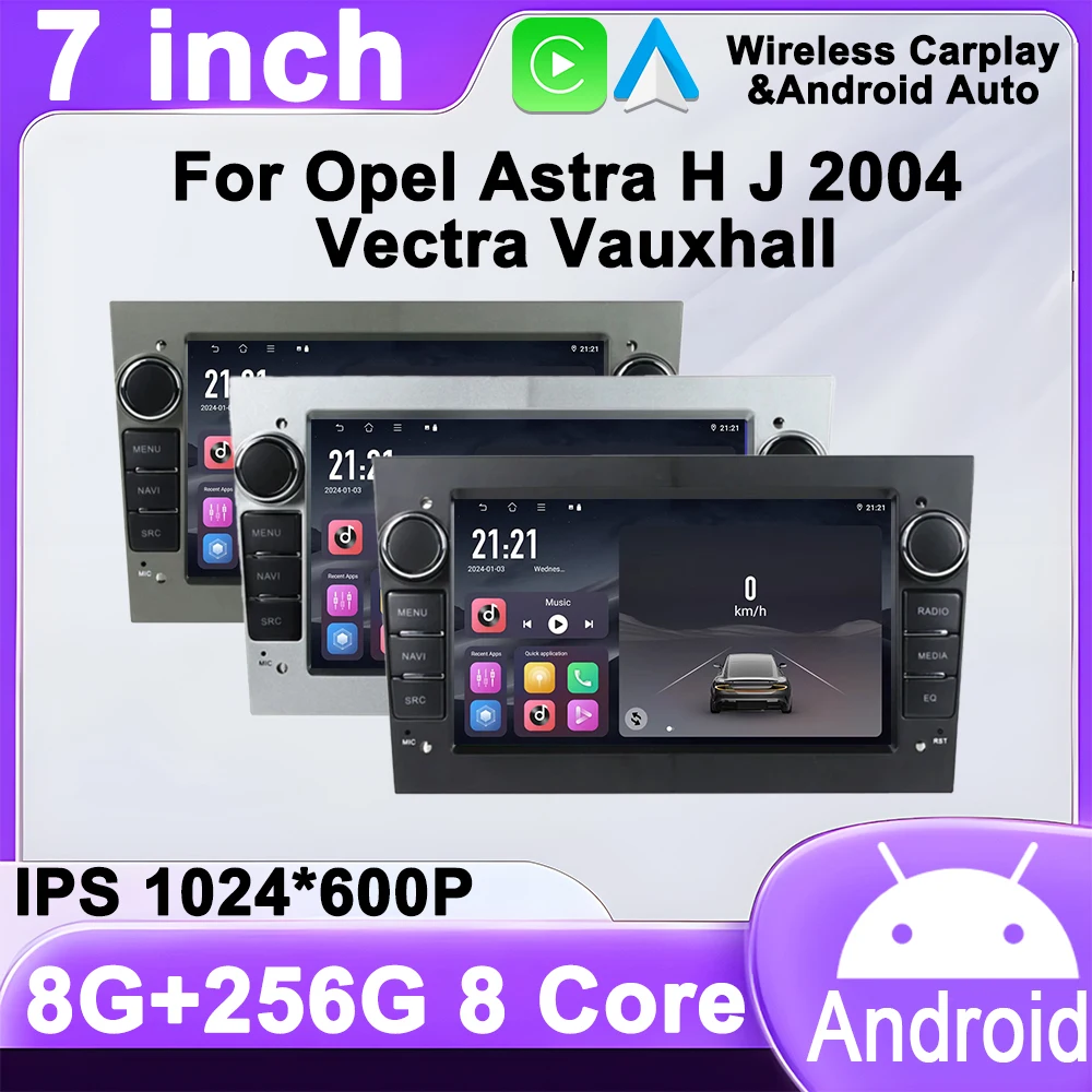 

Stereo Head Unit Car Radio Player For Opel Astra H J 2004 Vectra Vauxhall Carplay Android Auto Mirror Link GPS Navigation BT RDS