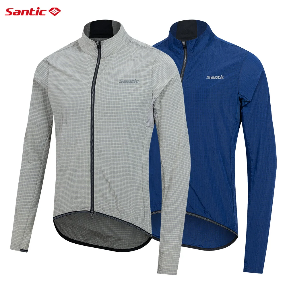 

Велосипедные куртки Santic, устойчивая к ультрафиолетовому излучению ветровка, весенне-осенние уличные велосипедные куртки, светоотражающие ветрозащитные куртки TZ25C07051