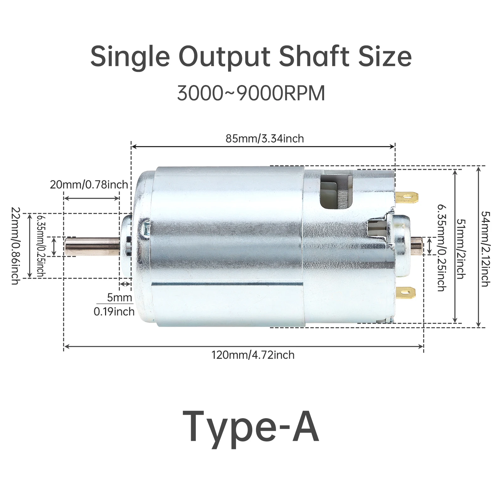 997 DC Motor 12-36V 18000RPM Large Torque Micro Motor for DIY Power Tools / DIY Toys / Processing Lathe with Double Ball Bearing