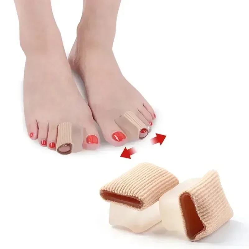 Gel Bunion Toe Separator W/Fabric Lining for Big Toe,Silicone Toe Spacers Breathable Toe Corrector Protector for Overlapping Toe