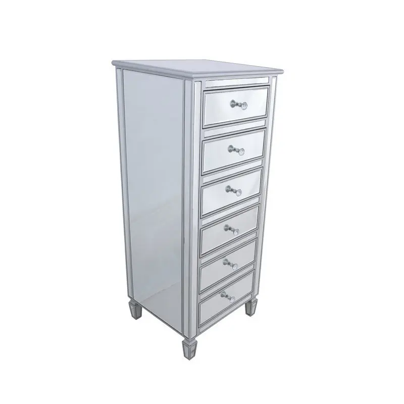 

Modern living room, bedroom, practical six-pump storage cabinet, European light luxury mirror design