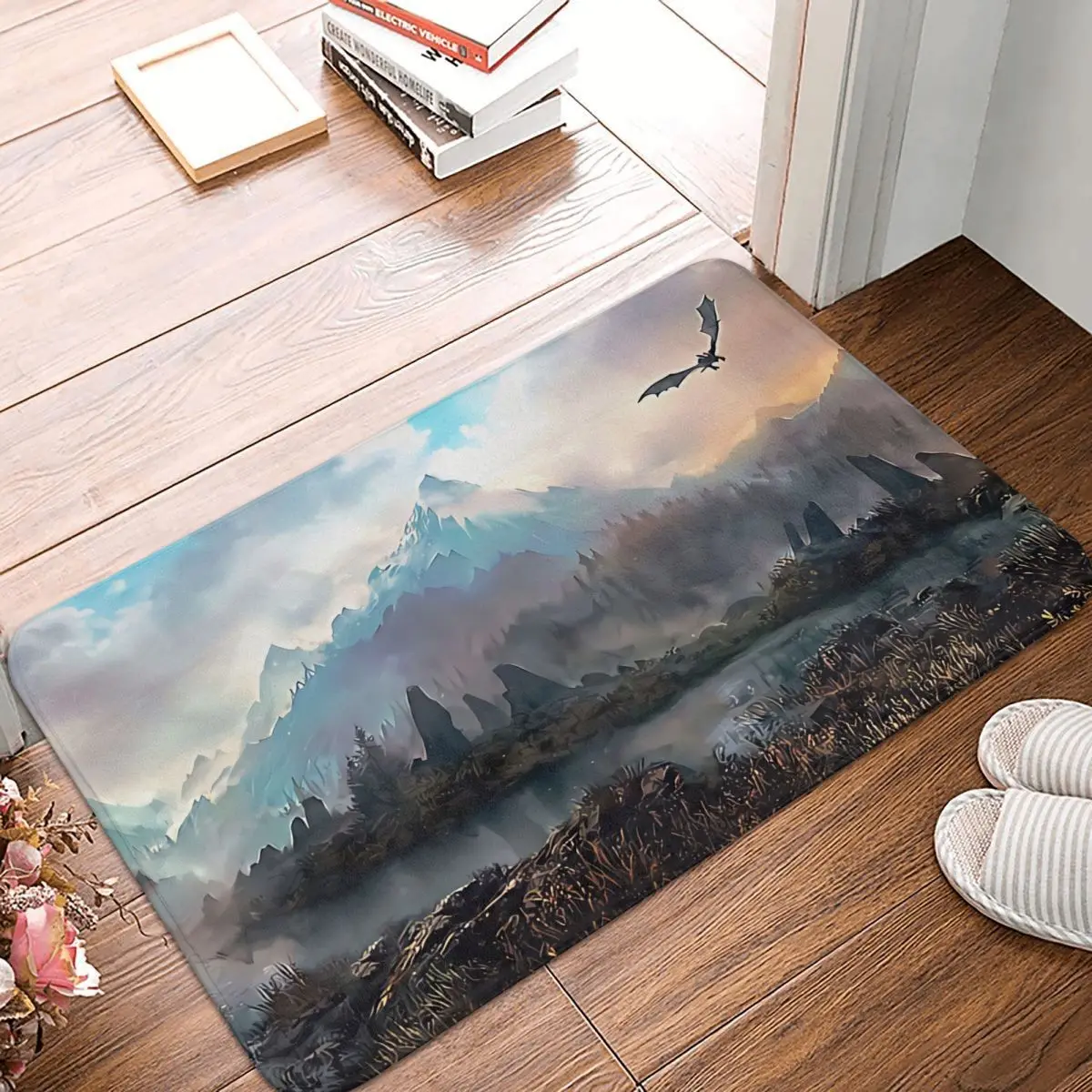 ARK Survival Evolved Game Non-slip Doormat Dragon Mountain Living Room Bedroom Mat Outdoor Carpet Indoor Pattern Decor