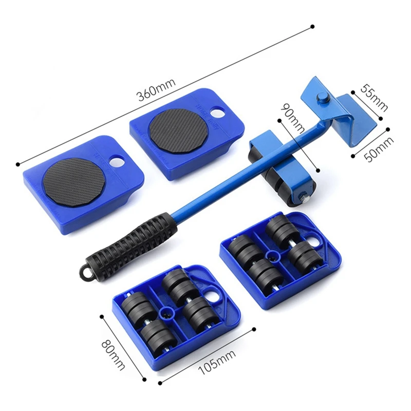 Furniture Lifter Mover Tools Set Heavy Duty Furniture Moving Tools Moving Sliders Moving Roller Wheel For Fridge Sofa Durable