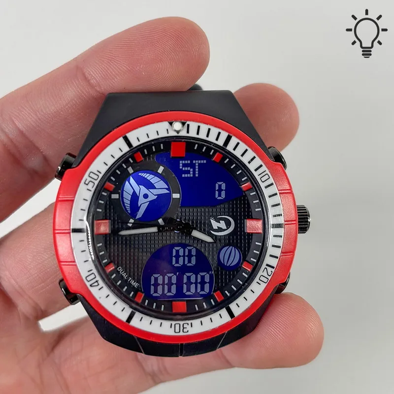 Sports Style Multi-function Electronic Digital Pocket Watch with Stopwatch Compass Alarm And Calendar Military Fob Clip Watch