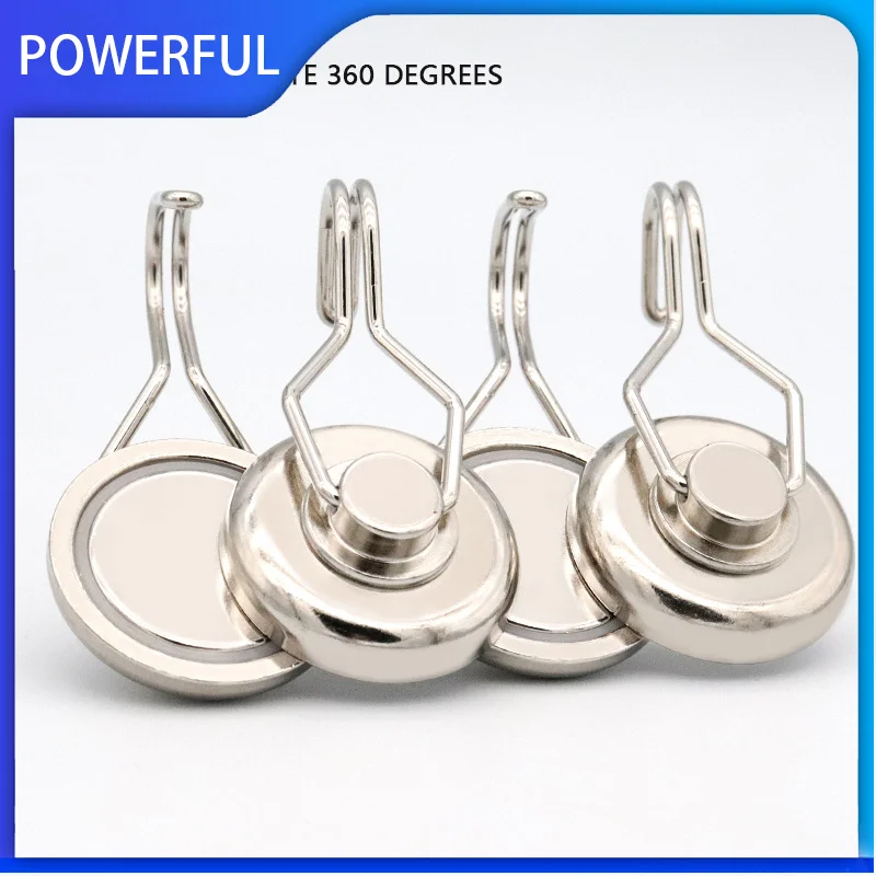 5~20PCS Strong Neodymium Magnet N35 NdFeB Magnet Carabiner Magnetic Hook Fishing Salvage Magnets Rare Earth Magnet Suction Cup