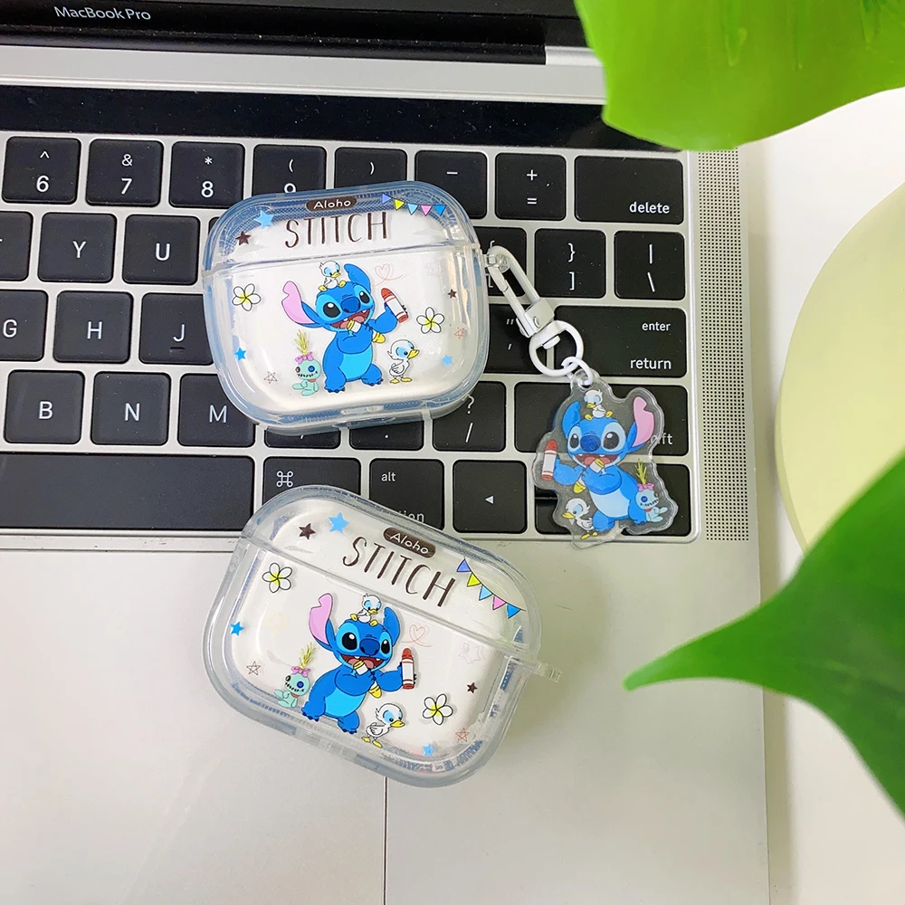 Give Girls Gifts They Like Super Cute Animation Cute Disney Stitch Cartoon Anti-drop Headphone Case For Airpods 1,2,3,4,Pro,Pro2