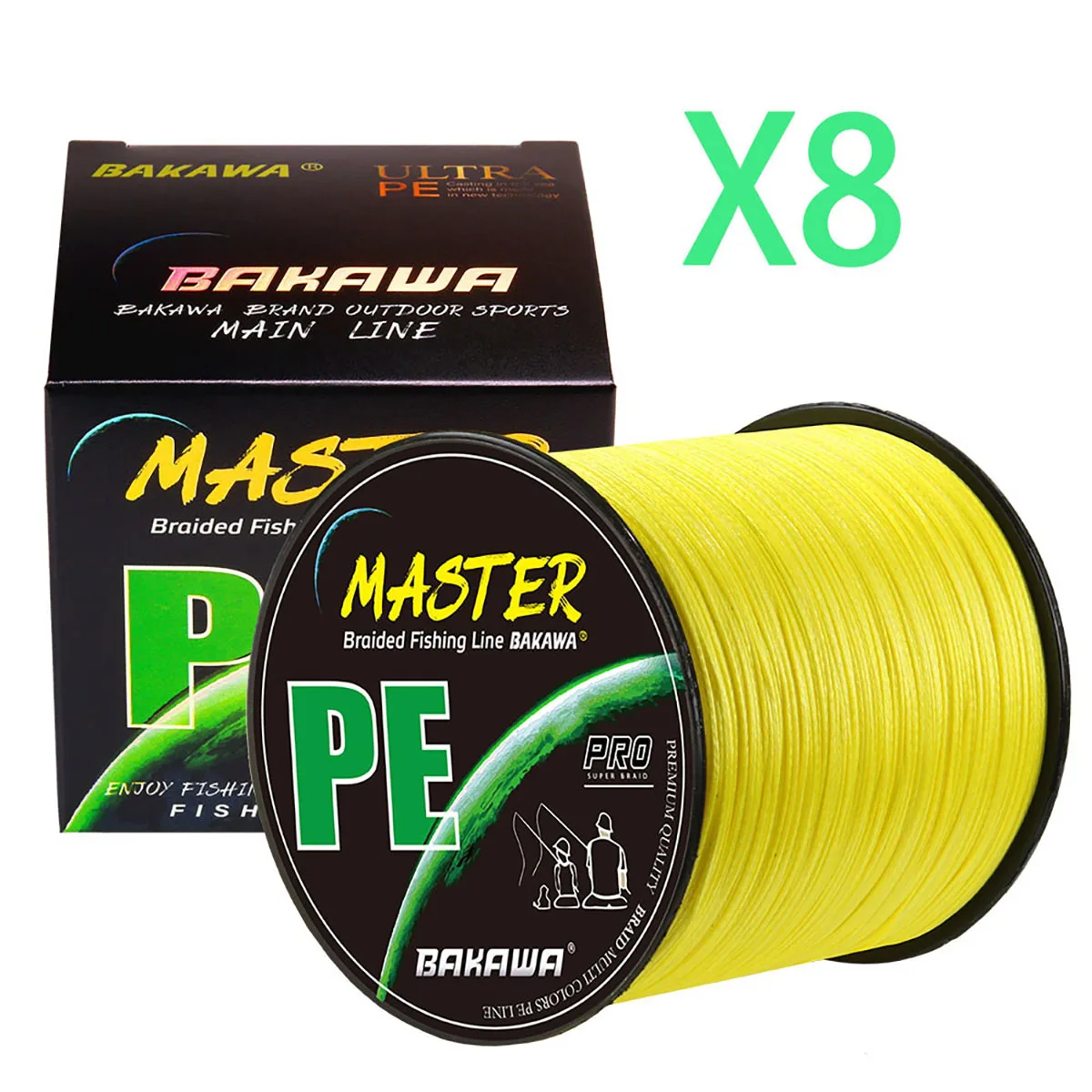 

BAKAWA New 8 Strands PE Fishing Line Raid Fishing Line 100M 300M 500M 1000M Japan Multifilament Carp Wire Sea Line Strong Pesca