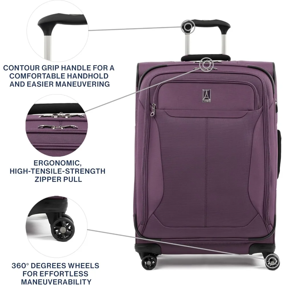 veelkleurige handbagage aan de harde zijde met TSA-slot en dubbele spinnerwielen, 22x14x9 inch, goedgekeurd door luchtvaartmaatschappijen