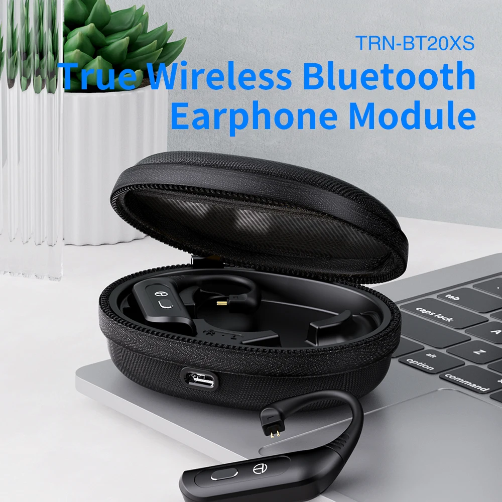 TRN BT20XS Wireless Bluetooth 5.3 HIFI EarphoneS Module Wireless Upgrade Cable 2PIN/MMCX Connector Replaceable plug Ear Hook