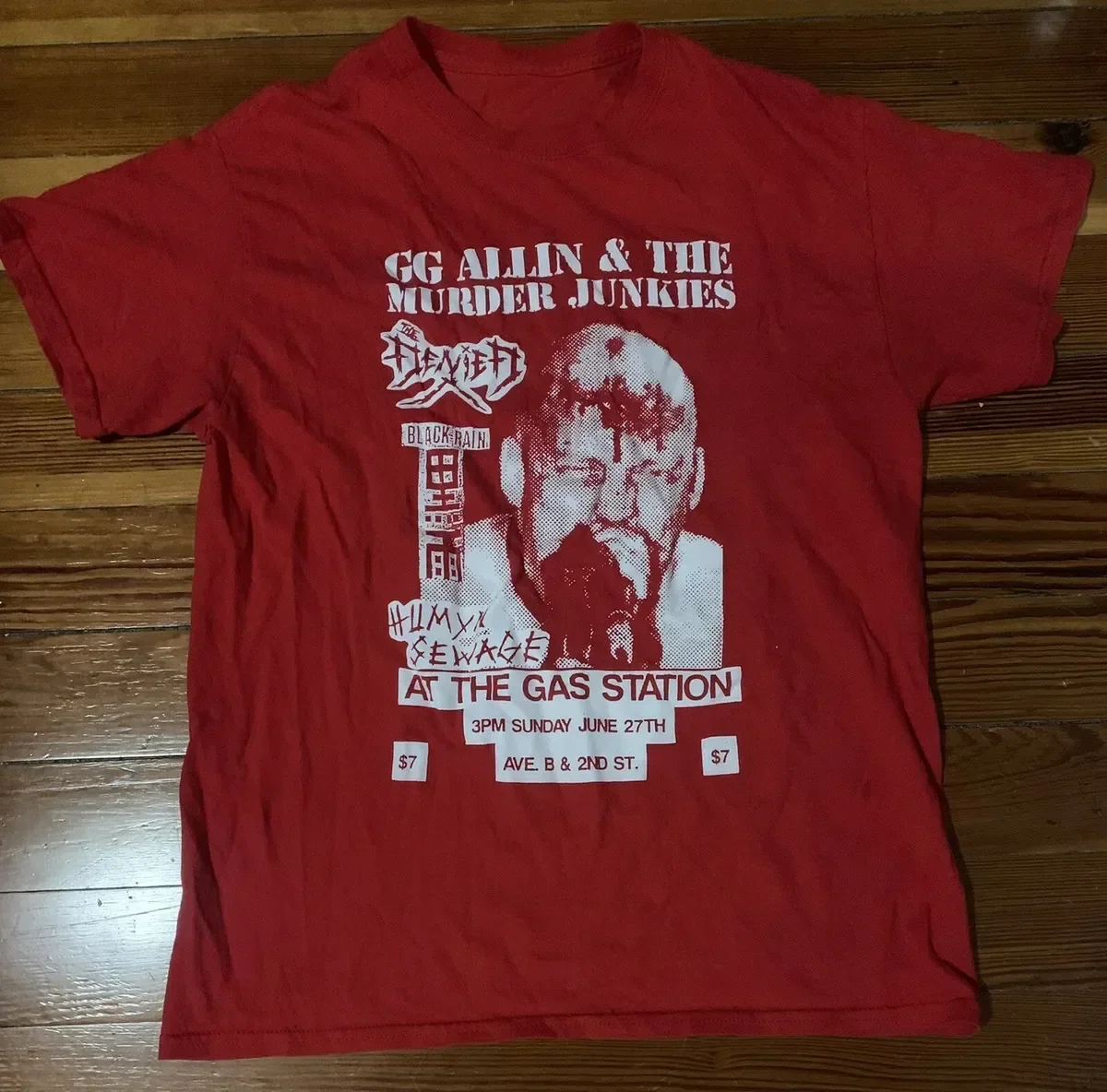 GG ALLIN AND THE MURDER JUNKIES Shirt Classic Red Unisex S-5XL LI679