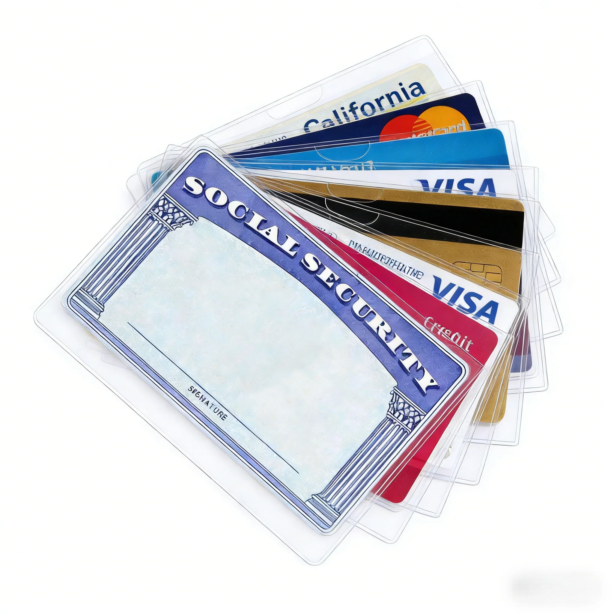 

20-Piece Waterproof PVC Card Sleeves – Clear Soft Protectors for SSN, Medicare, and ID Cards