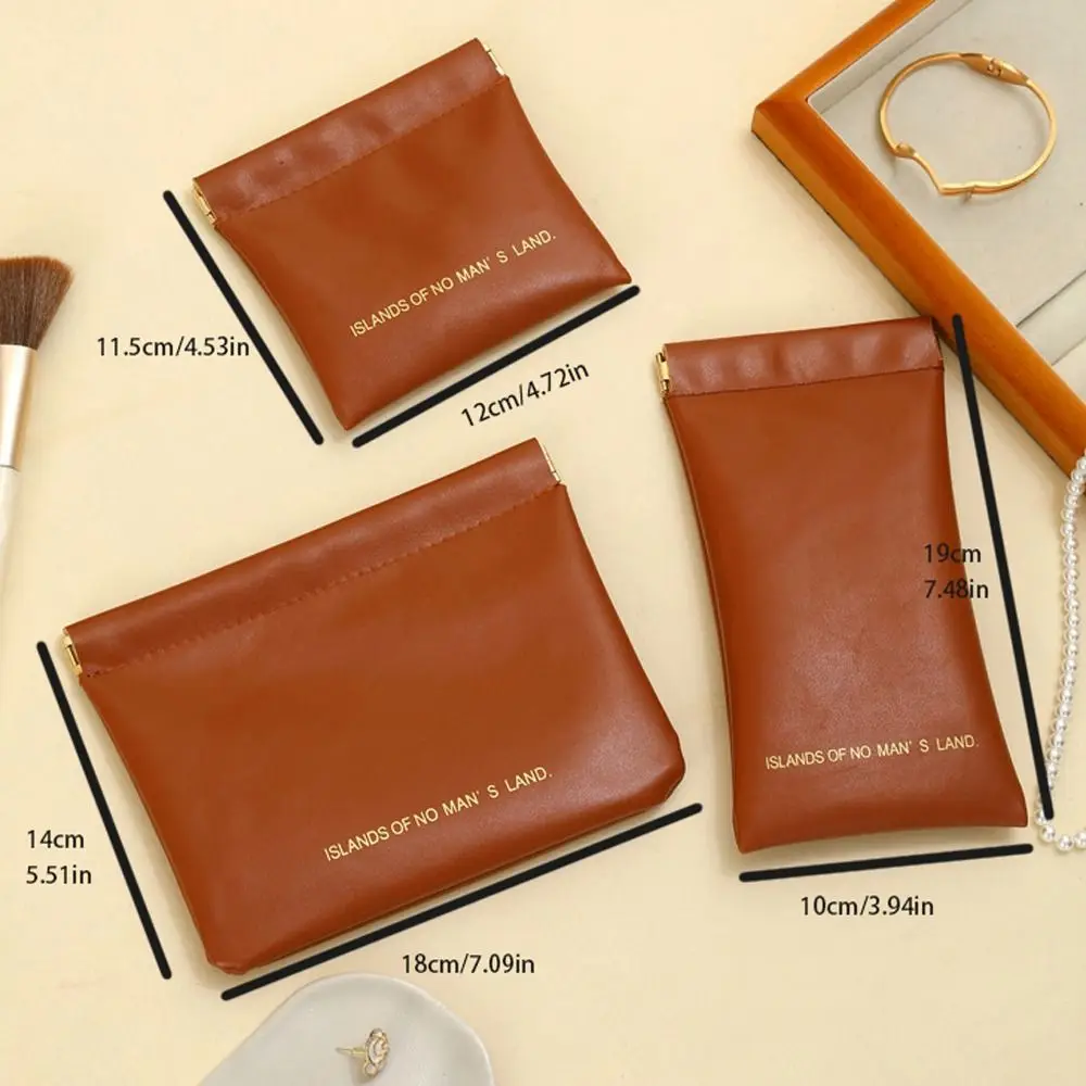 Letter Mini zelfsluitende portemonnee Lentetas Verandering opbergtas PU lederen make-up lippenstift tas Koreaanse stijl waterdicht