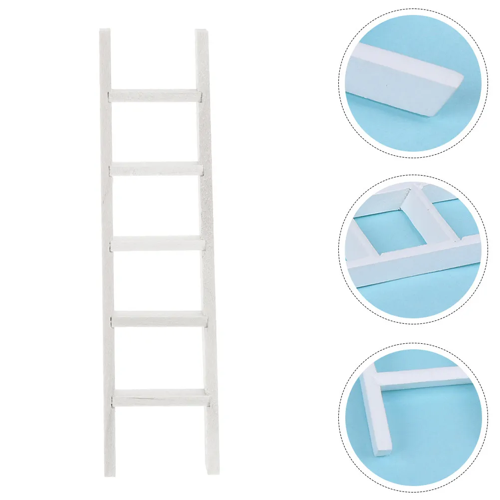 

2 шт. миниатюрные деревянные лестницы для кукольного домика, реалистичный декор для миниатюрного дома, премиум-качество, изысканная работа из дерева, стильный дизайн