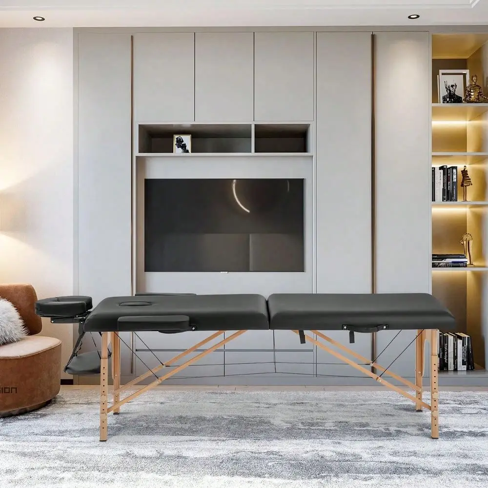 

Table 73 Inches Long Bed Lash Bed Height Adjustable 2 Folding Portable Bed Table Massage Bed Tattoo Chair Tattoo Bed
