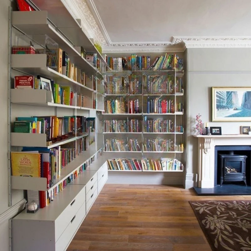 Wall-mounted bookshelf Wall-mounted magazine rack Storage rack Bedroom wall shelf Living room