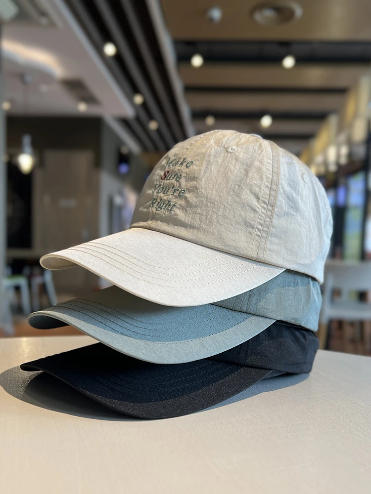 

Simple and quick-drying embroidered peaked caps for men and women, thin breathable outdoor baseball caps in summer