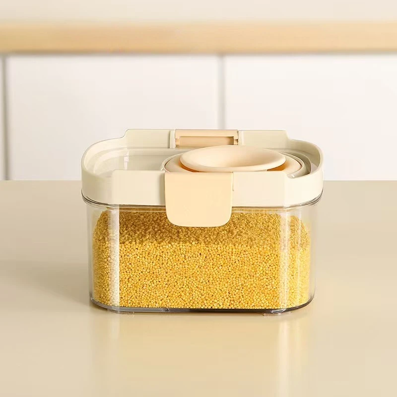 Kitchen Stackable Sealed Tank Transparent Storage Tank Whole Grains Insect-proof Moisture-proof Coarse Grain Goods Storage Tank