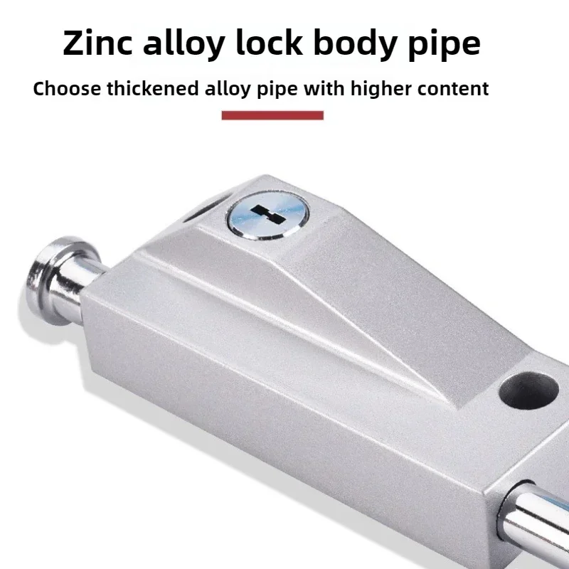 

Best Rotary Door Lock Framed Glass Door Lock Aluminum Alloy Double Door Floor Latch Anti-theft Automatic Latch Lock
