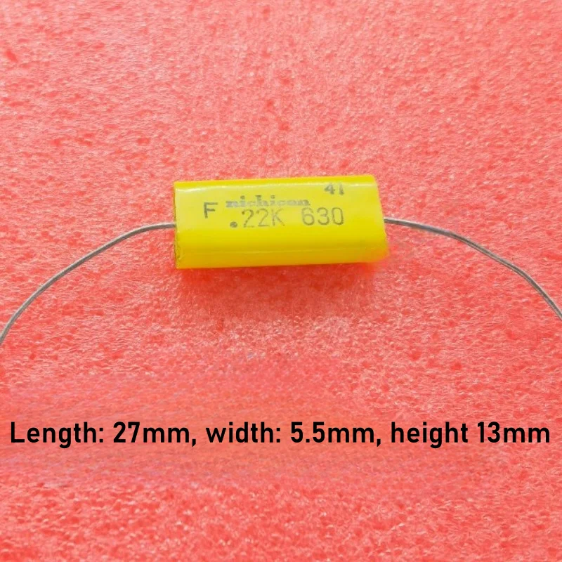 

10PCS nichicon axial capacitor 0.22uf 630v 220nf 630v 224 630v