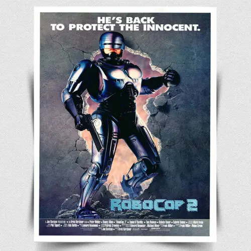 METAL SIGN WALL PLAQUE ROBOCOP 2 Movie Film man cave cinema 