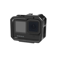 Aluminum Alloy Frame Case for GoPro Hero 13 12 11 10 Action Camera Vlog Shell Protective Cage Housing Cold Shoe Mount