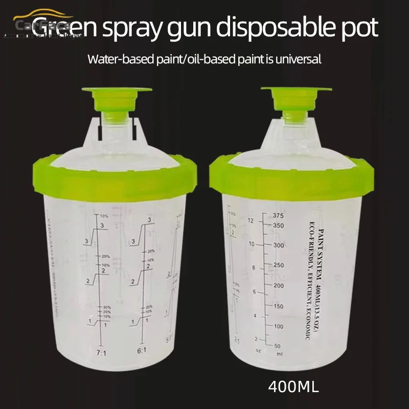 400ml Spray Gun Cup 50 Inner Cups Automotive Paint Mixing And Mixing Cup Free Cleaning Disposable Measuring Cup