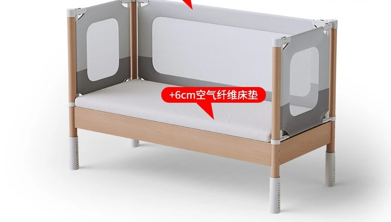 

Sany Wood Babysolid Wood расширяющиеся подъемные ограждения прикроватная детская кровать
