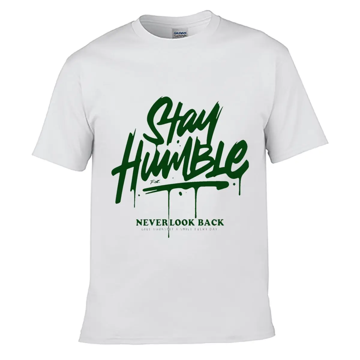 Stay Humble Fox Never Look Back Give Yourself A Smile Every Day Men Summer T-shirt Top