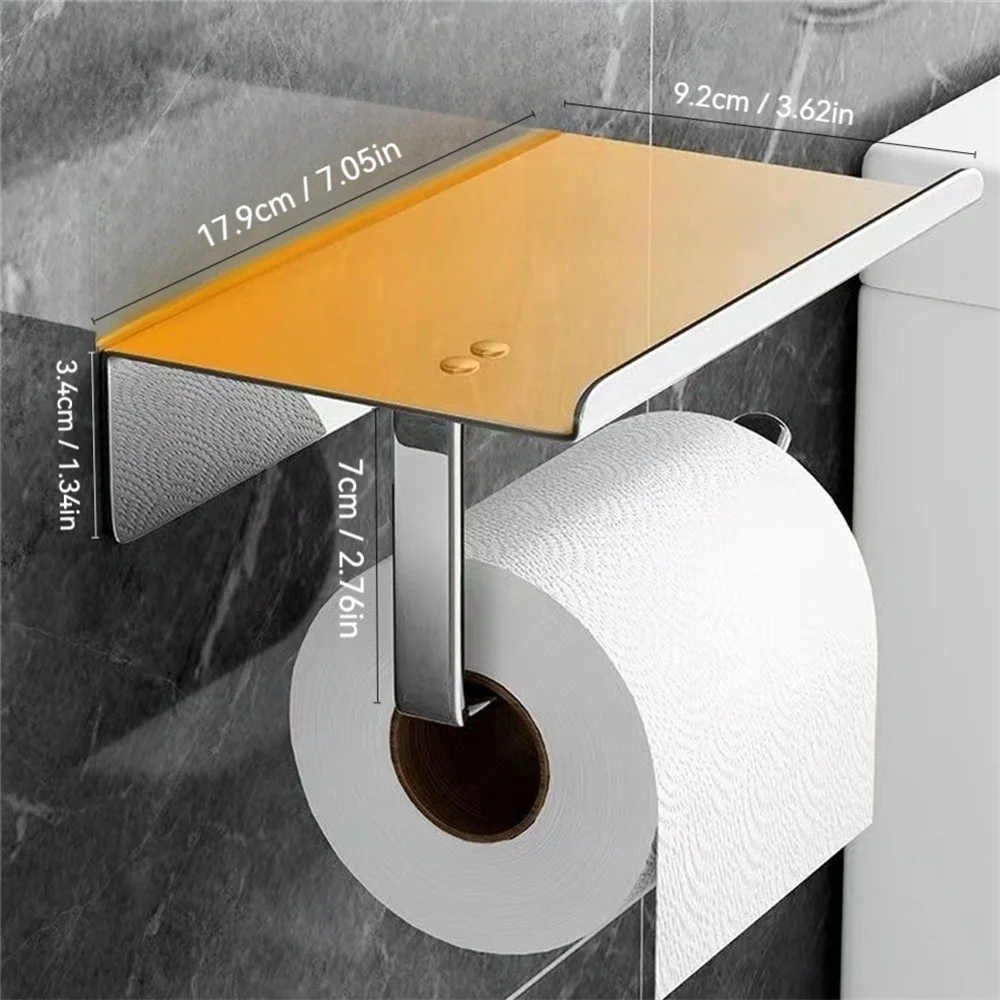 1 قطعة رف مناديل الحمام الحائط رف المناشف الورقية الحمام تخزين الرف المرحاض الحائط رف الهاتف الأنسجة صندوق ورف