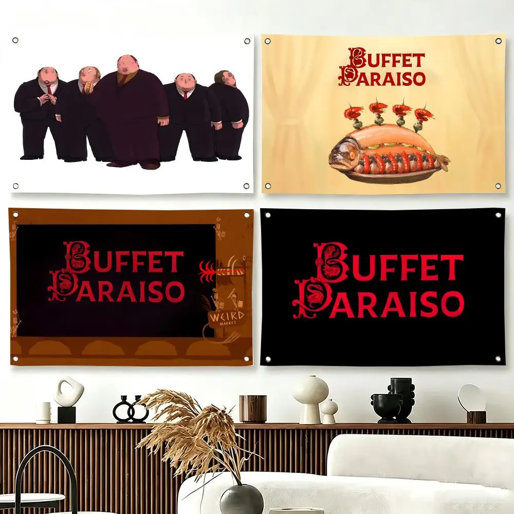 Black Comedy Animation B-Buffet Paraiso Flags  For Living Room Home Dorm Decor Wall Outdoor Camping Party Banner Gifts
