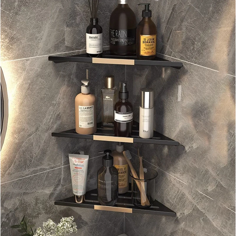 

Corner Shower Caddy with Razor Holder Adhesive Shower Shelf Corner No Drilling Bathroom Shower Organizer Storage Rack